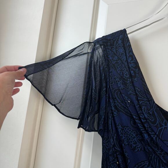 Eva Blue Dress Formal Beaded Y2K Vibes NWT 16 - Picture 8 of 13